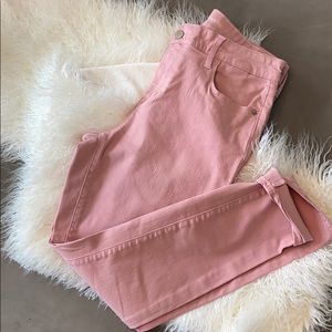 Old Navy rockstar pink mid rise jeans